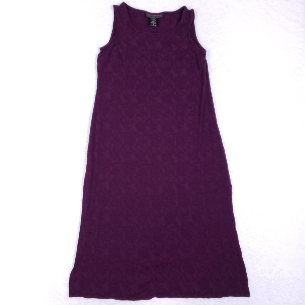 Connected Apparel Sleeveless Sheath Dress Purple Size 8 Midi Cocktail Evening‎